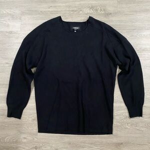 Zanerobe Black Crewneck Sweater Relaxed Fit 100% Cotton XL‎